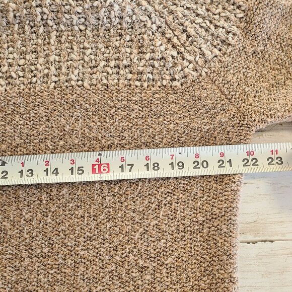 Fate Chunky Knit Cozy Sweater Khaki Tan Crewneck Long Sleeve Womens XL Pullover - Picture 6 of 8